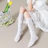 Girls' Lace Mesh Mid-Calf Princess Socks - Summer Thin Style