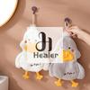 1PC Cartoon Cute Duck Wipe Hand Towel Coral Velvet Square Towel Household Kitchen Bathroom Children Hand Cloth