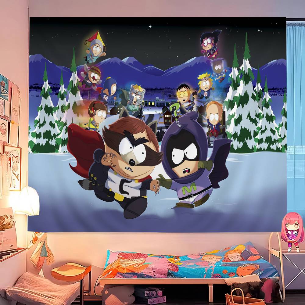 Classic Animation SSouth Cartoon Park DIY Wall Tapestry For Living Room Home Dorm Decor Wall Art Decor