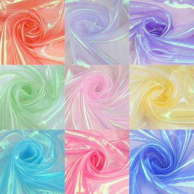 Shiny Laser Tulle Thin Organza Dresses Fabric Decoration Tulle Soft Tulle Cloth  Wedding