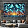 Ghost Forest wall backdrop fabric is suitable for themed parties and can be used in living rooms, bedrooms, and offices.
