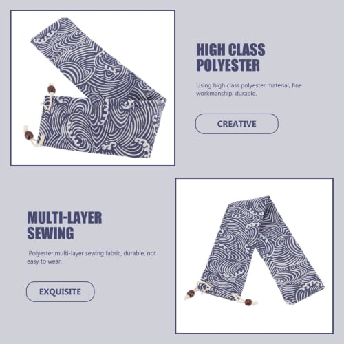 ibasenice Drumstick Case, Stylish and Cute Drawstring Pouch, Drumstick Storage, Japanese Wave Design, Compact