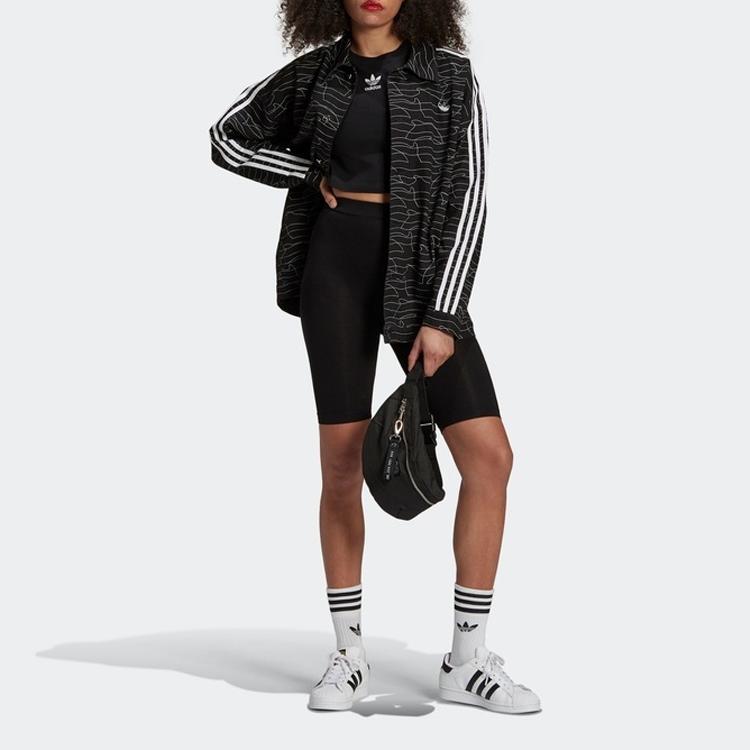 Adidas Originals Facts Jackets Women's Black Lapel Moderate Other GN4466