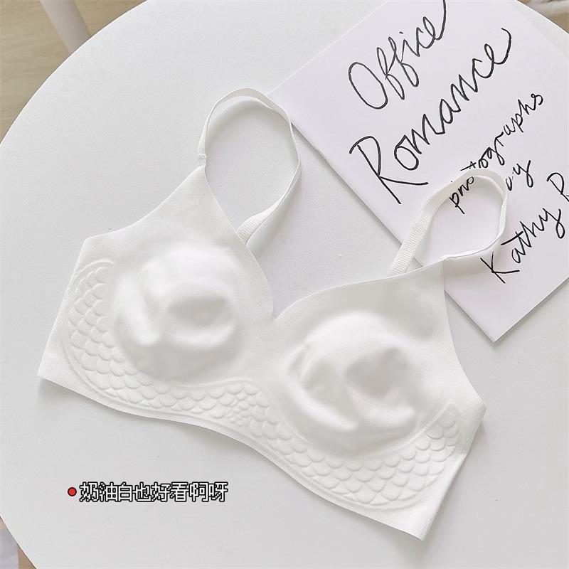 Original cool underwear women's big breasts show small breasts summer ultra-thin bra seamless rabbit ears anti-sagging bra