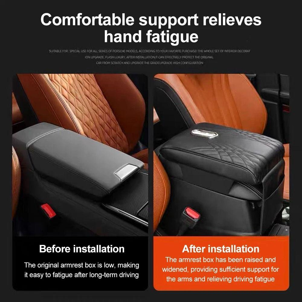 Pana Leather Center Console Cover Tissue Box Arm Rest Protector Armrest Protective Pad Console Box