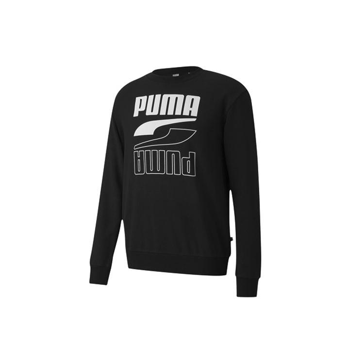 PUMA Rebel Long Sleeve Sweater Black White Men s 585272-01 L