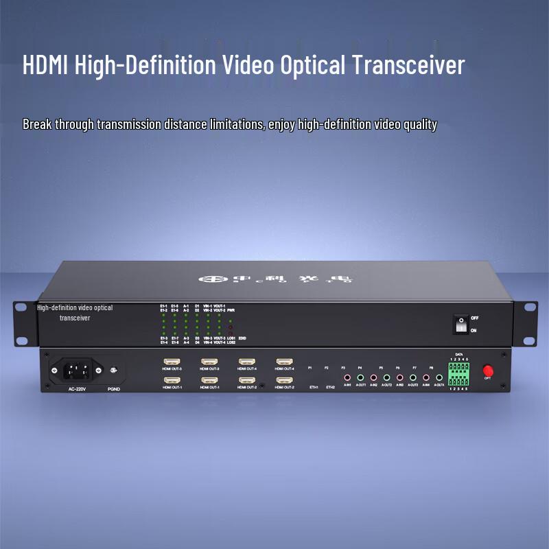Zhongke Opto 4-Channel Uncompressed HDMI Fiber Optic Extender with Audio and USB