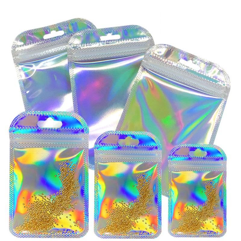 50pcs Thicken Self Sealing OPP Bag Transparent Plastic Storage Pouch with Hang Hole for DIY Jewelry Display Retail Packaging