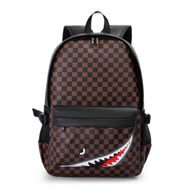 Li Shen Férfi kockás laptop hátizsák