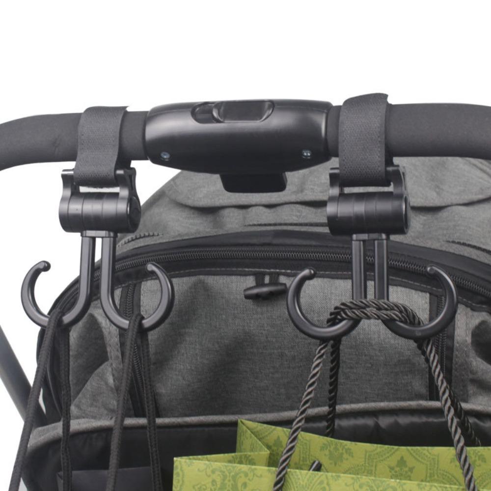 Electric Double Hook 360 Rotatable Stroller Hook New Clasp Loop Hanging Buckle Baby Stroller