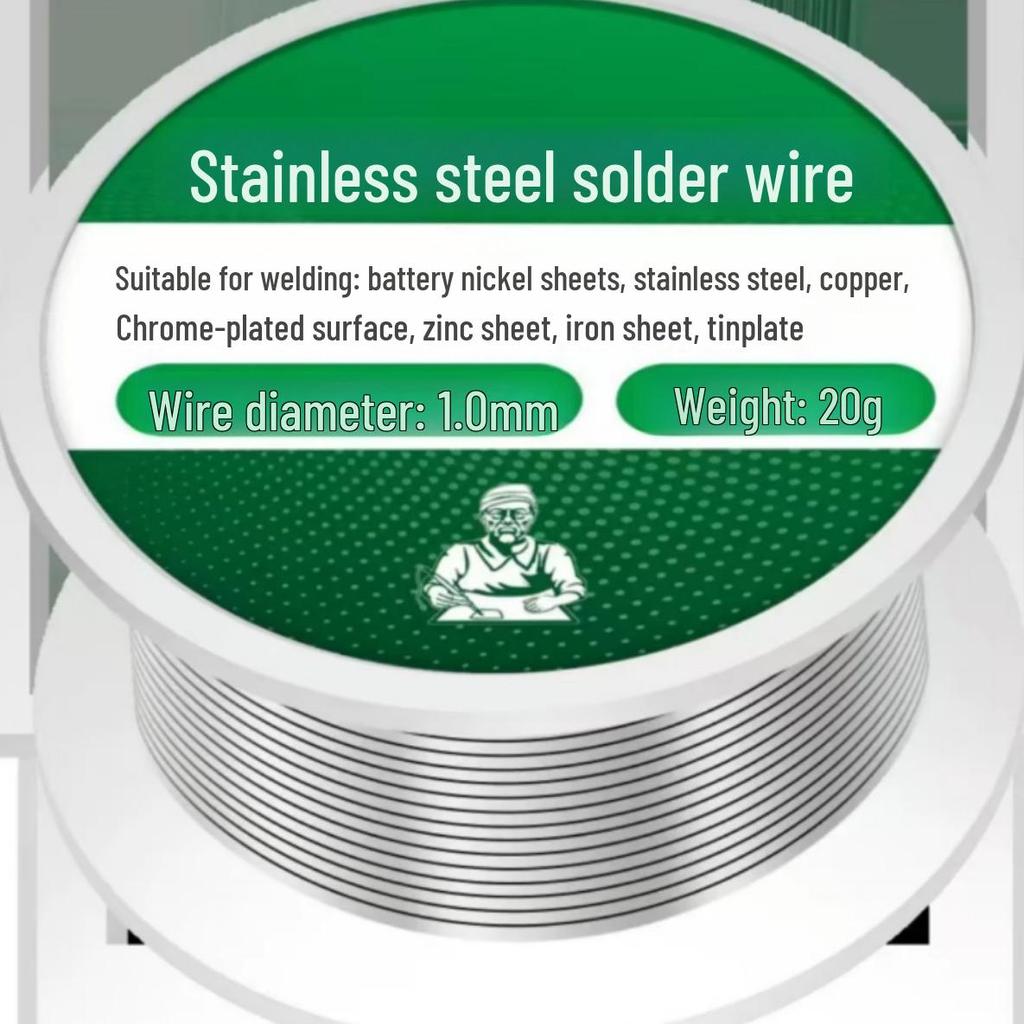 Lead-Free Stainless Steel Rosin-Core Solder Wire - High Purity, Low Temperature, Eco-Friendly.