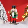 20cm Nutcracker Miniature Cute Wooden Nutcracker Puppet Ornaments Cartoons Walnuts Soldiers Home Desktop Christmas Decoration