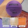 Black and White Suede Leather Basketball, Size 6/7, Non-slip & Sweat-absorbing for Indoor/Outdoor Use
