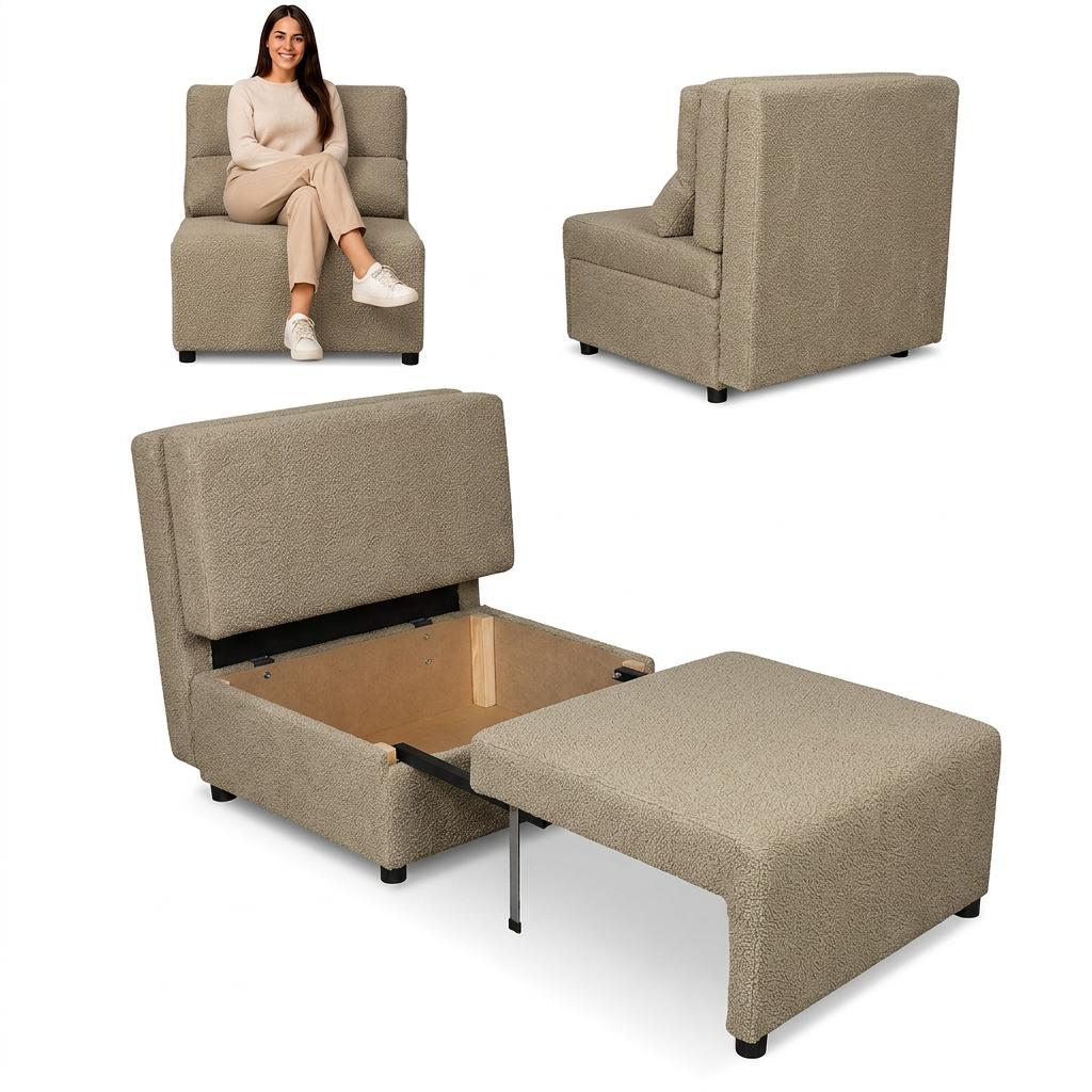 Schlafsessel Kimo mit Schlaffunktion und Stauraum – Family Meble
