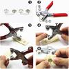 100 Sets 9.5mm 10 Colors  Prong Ring Buttons Press Studs Sewing Craft Fastener Snap Pliers Craft Tool Metal Buttons for Clothes