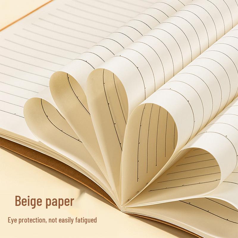 Kraft Paper Exercise Book Notebook for Junior High Students - Thickened 16K/32K for Language, English, and Math Homework
