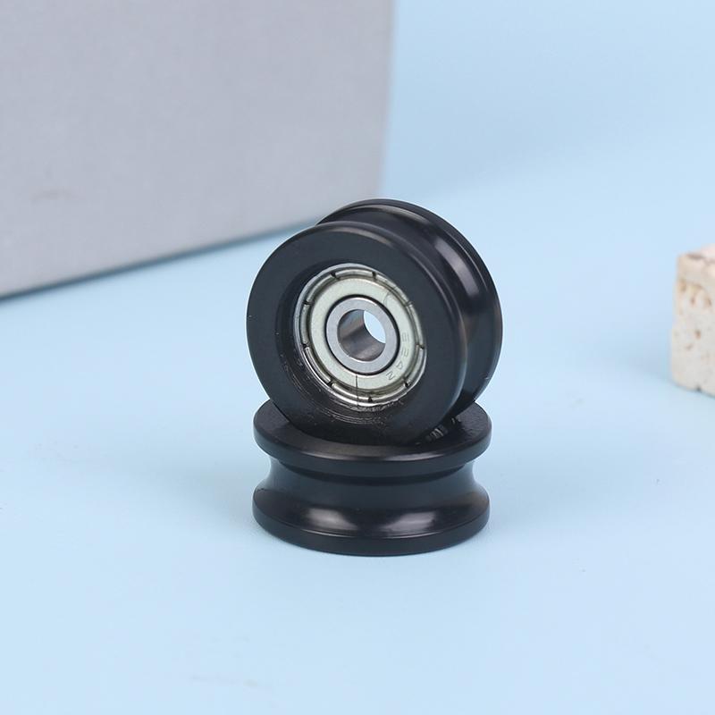 4X19X8.5Mm Pom Delrin Plastic U Groove Roller Guide Wheel 624 Bearing Pulley R3Mm Track Delrin Wrapped Pulley