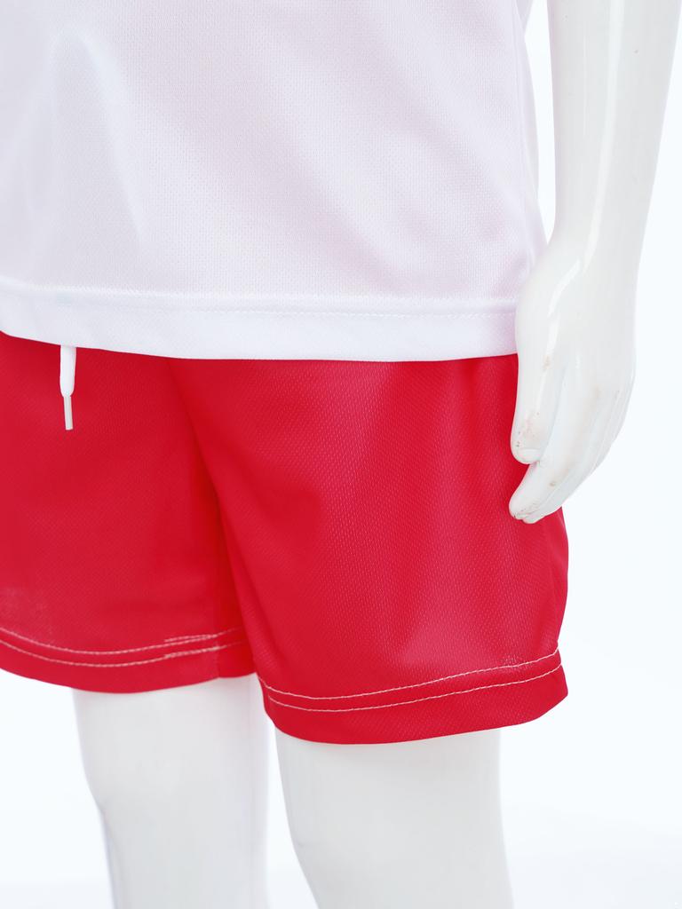 Boys Letter Print Gradient Sports Set Quick Drying Short Sleeve T-Shirt Drawstring Elastic Waist Shorts
