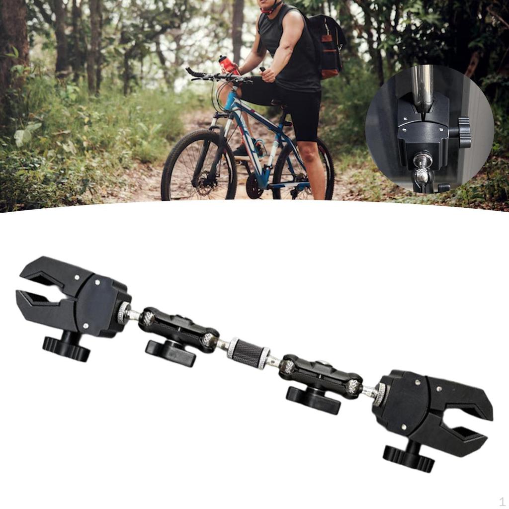 Double Head Clamp Adjustable Arm Camera Mount Easy To Install Super Handlebar for