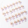 A-Z Resin Letter Keychain with Purple Butterfly Tassel Pendant for Women's Bags