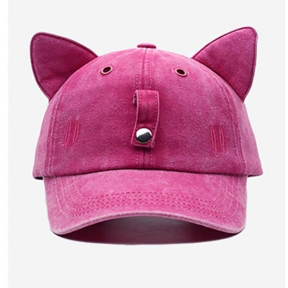 Fashion Cute Cat Ears Baseball Cap Casual Sunshade Duck Tongue Hat Adjustable Breathable Sun Hats Outdoor