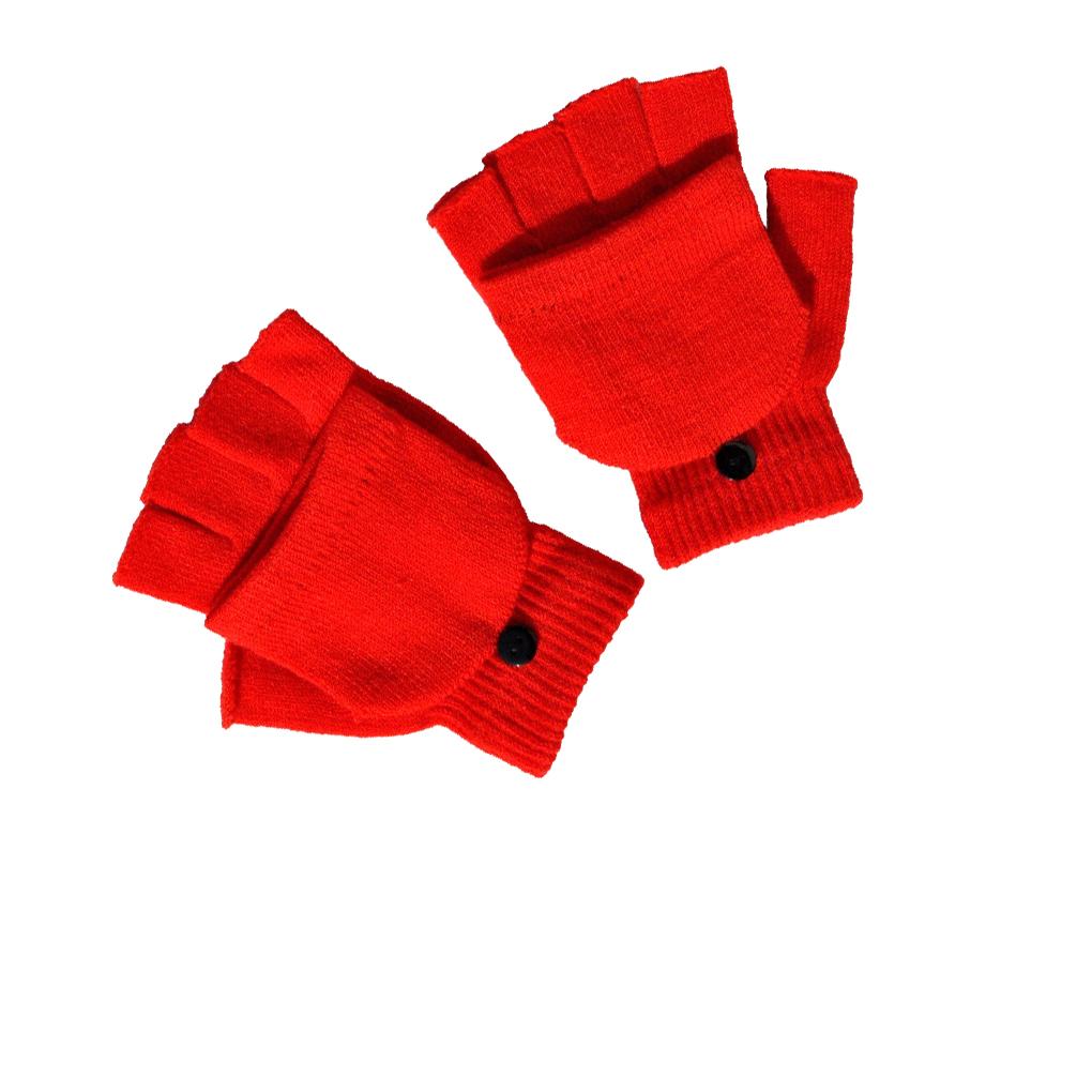 1 Pair Women Mittens Practical Convertible Keeping-warm Mitten Outdoor Simple Hand Covers Clothing Accessory for Winter Wearing