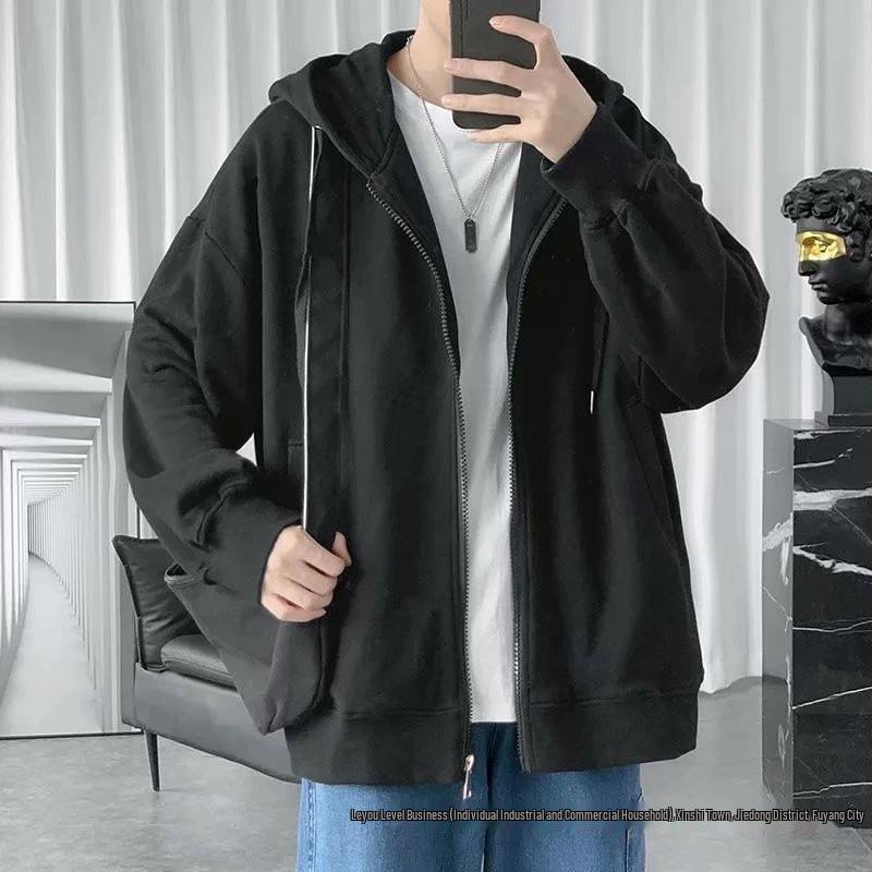 Sweat à capuche décontracté pour homme Printemps/Automne Multi-poches Tendance Japonaise, Gilet d'extérieur ample Tendance Nationale Élégant