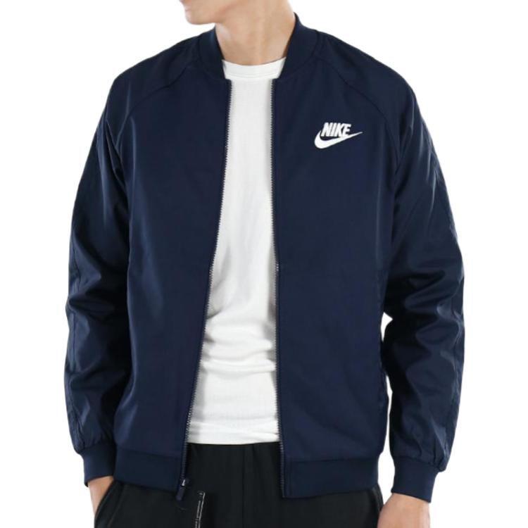 Nike Jackets Men's Dark Blue Baseball Collar Moderate Other 832225-451
