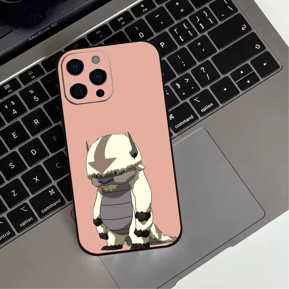 A-Avatar 12A-Appa Y-Yip Custodia per Telefono Per iPhone17,16,15,14,13,12,11 Plus,Pro Max Copertura Nera Morbida