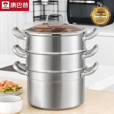 KÖBACH 3-Layer 28cm Stainless Steel Steamer Pot