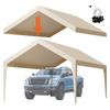 Lona de Reposição para Carport, Toldo de Garagem Portátil 3,6 x 6 m, Lona Resistente a UV e à Água para Abrigo de Carro, Cobertura de Carport Reforçada com Bola