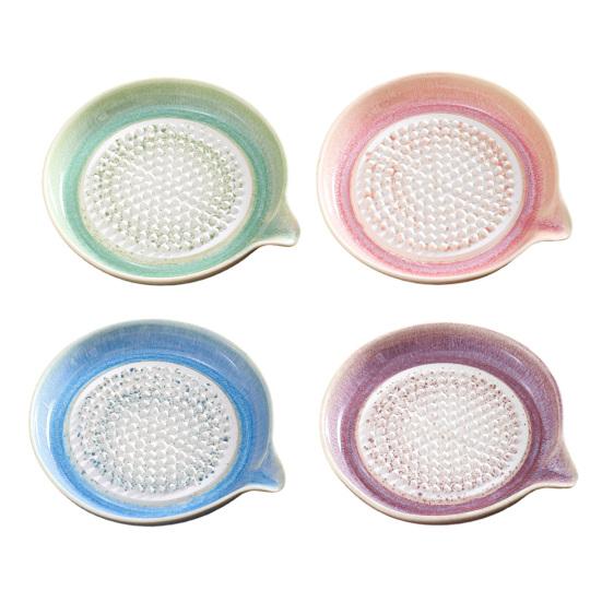 Piatto Grattugia in Ceramica con Smalto Graduale, Schiacciaglio Multi-Funzione per Aglio e Ciotola per Frutta per Cucina, Piatto da Cucina Antiruggine per Purea e Pasta, Decorazione per la Casa
