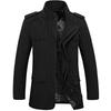 Plus Size Men's Mid-Length Spring/Autumn Windbreaker - Casual Middle-Aged Jacket