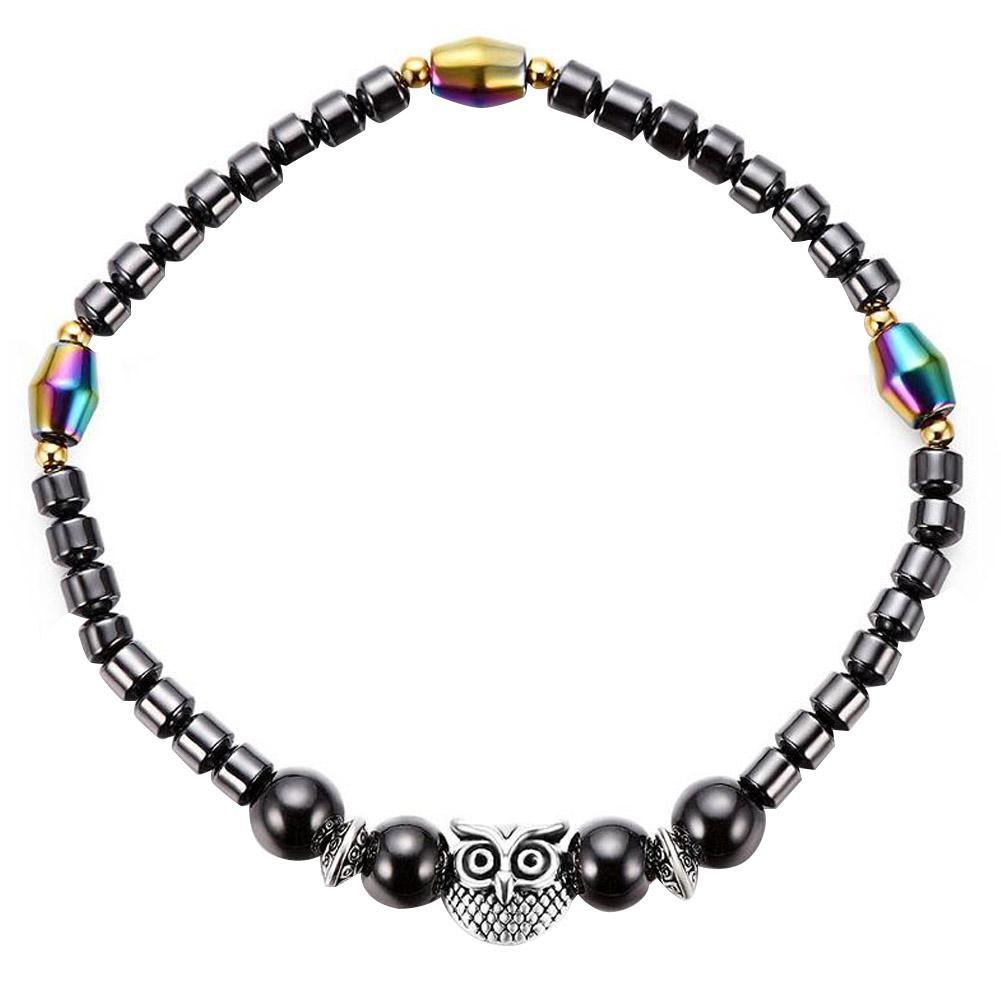 

Модный женский гальванический AB разноцветный гематитовый браслет с совой, аксессуар для браслета на щиколотке