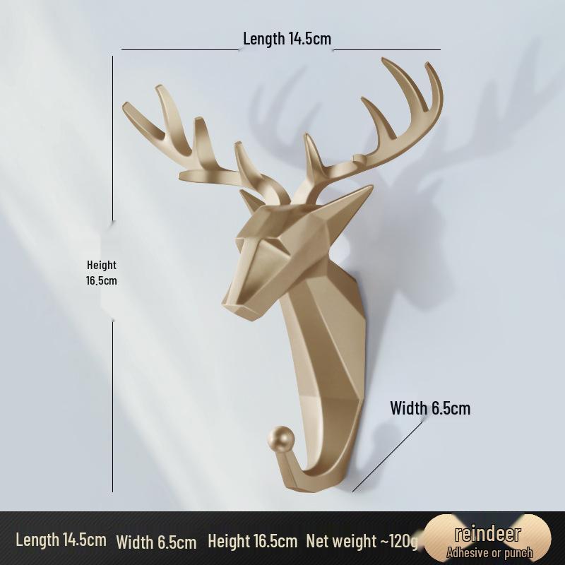 Antler Adhesive Entryway Key Hook – No-Drill Wall-Mounted Decorative Hook