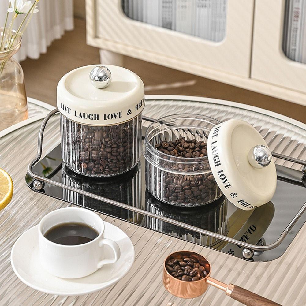 Sealed Plastic Grain Storage Organizer Round Tea Storage Jars Dry Goods Storage Boxes Beans