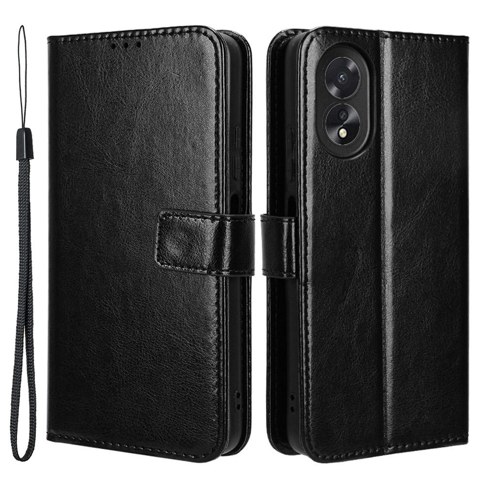 For Oppo A38 4G/A18 4G Etui Crazy Horse Tekstur Lær Lommebok Telefondeksel