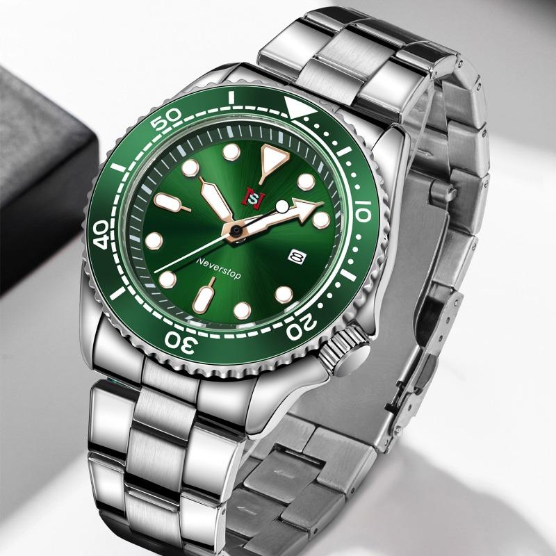 Top Marke Mode Klassische Business Herrenuhr Quarz Uhr Herren Leuchtender Kalender Stahlbanduhr Studentenuhr