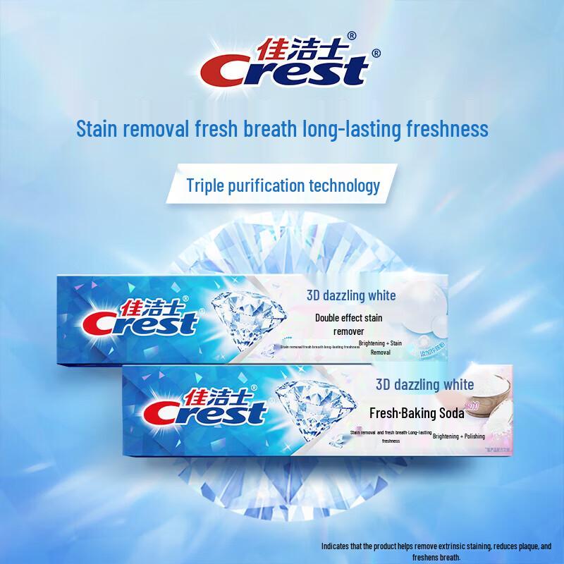 Crest 3D White Dual Effect Fluoride Toothpaste