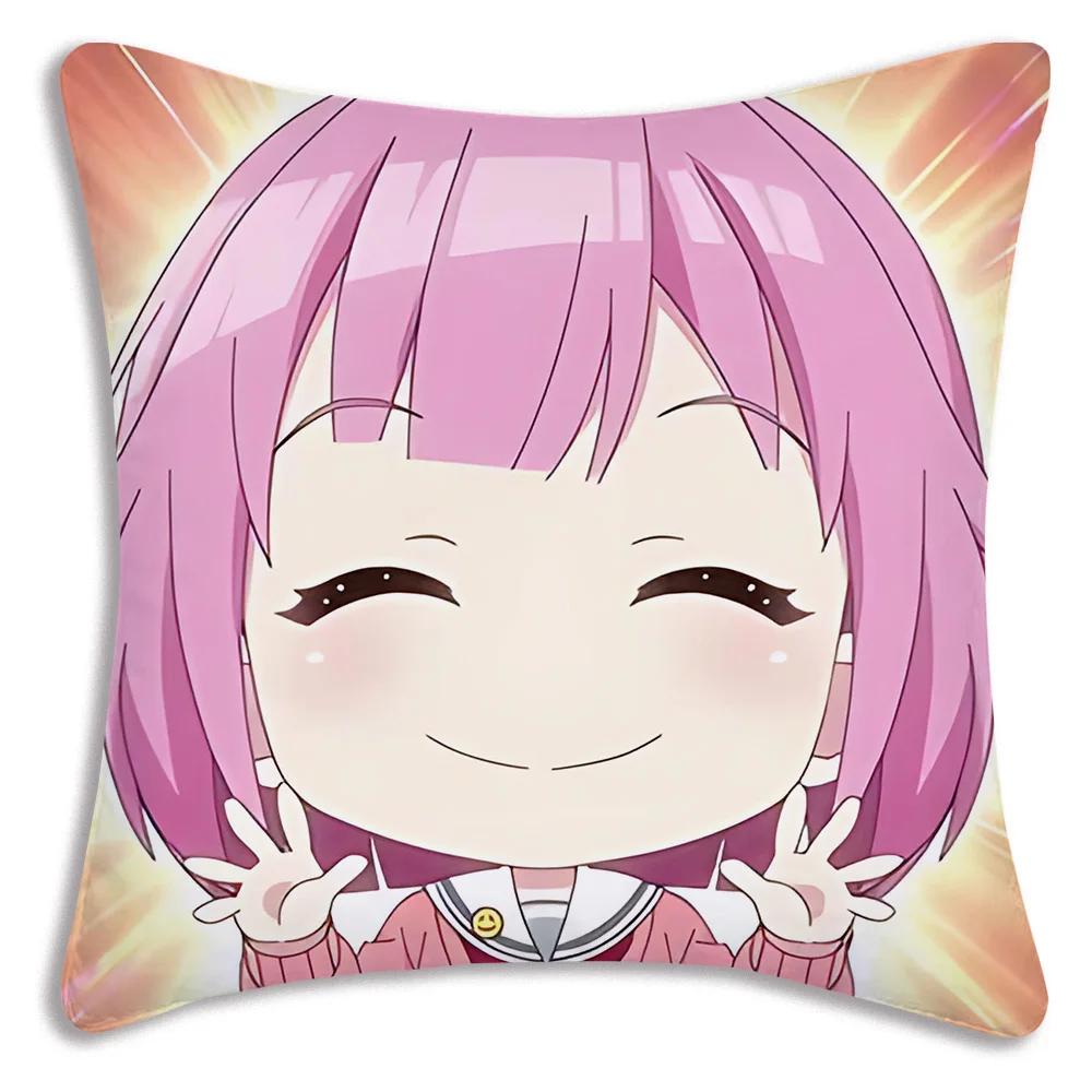 Game Manga Anime Otori Emu Chibi Pillow Covers Cartoon Sofa Decorative Home Double-sided Printing Short Plush Cute Cushion Cover
