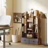 12 Shelf Storage Unit, with Drawers - Brown