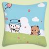 Cartoon Bubu Dudu Pillow Covers Cartoon Sofa Decorative Home Double-sided Printing Short Plush Cute Cushion Cover
