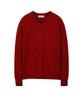 IL CORSO Lambswool Cozy V-Neck Knit Burgundy Iesw5F001D2