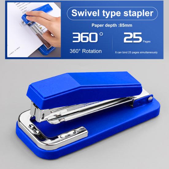 Office Stapler 360 Degree Rotatable Strong Sturdy Construction 25 Sheets Stapler Binding Machine