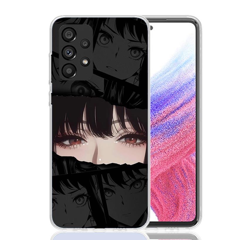 Anime Lovely Girl Eyes Phone Case For Samsung Galaxy A52 A32 A22 A12 A02S A50S A30S A51 A31 AA71 Note 20 Ultra 10 S10 Plus Galax