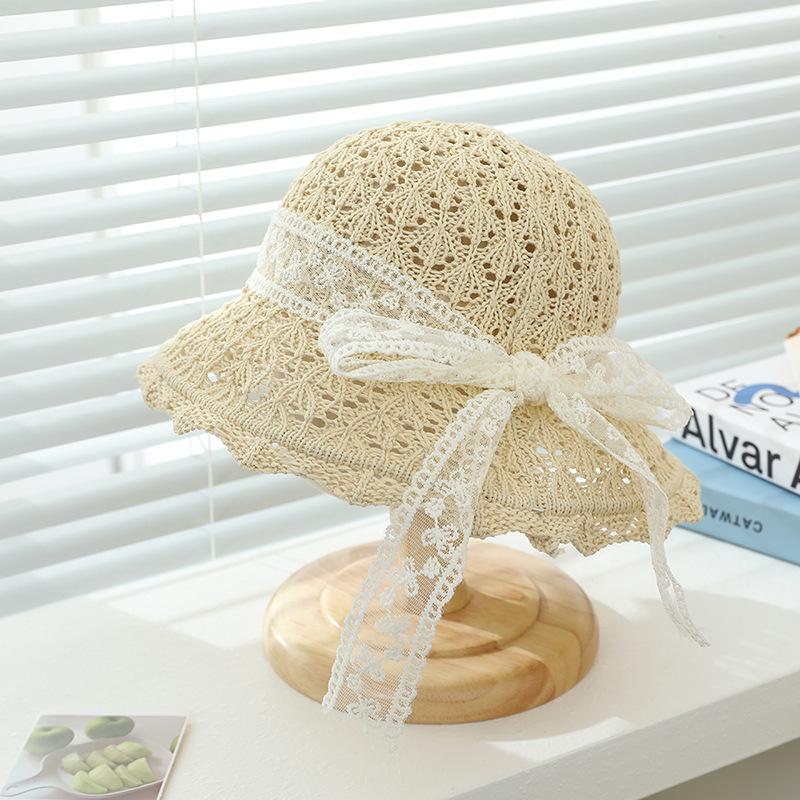 

Девочки Панама Детская Солнечная Шляпа Детская Шляпа Кружевная Солнечная Шляпа Летняя Защита от УФ-лучей Шляпа Соломенная Шляпа 3-10 years old