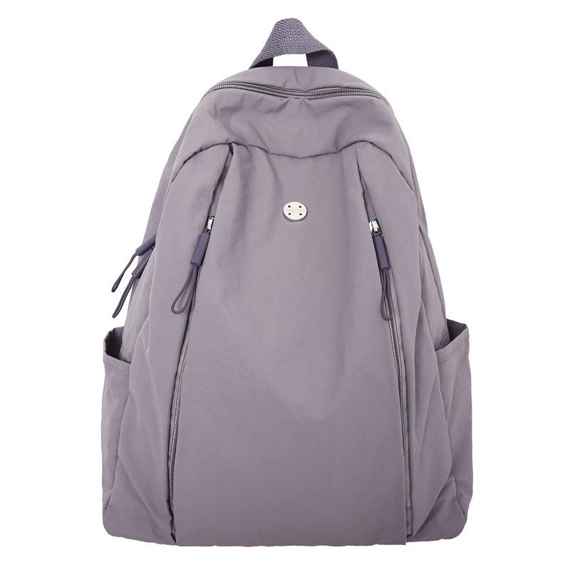 Sac à dos pour femme, sac à dos de sport pour homme, sac d'école de couleur unie pour étudiant
