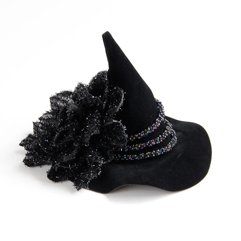 New Wizard Hat Halloween Party Spider Top Hat Flower Feather Stage Small Hat Hair Accessories Collection