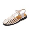 Women's Sandals Summer Baotou Square Head Retro Sandals Women's Summer New Fashion Thick Heel Outer Wear Woven Roman Sandals