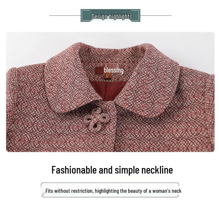 Hengyuanxiang 2025 Frühlingsmantel für Frauen mittleren und höheren Alters